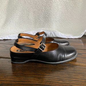 1803 Black Leather Mary Jane Shoe